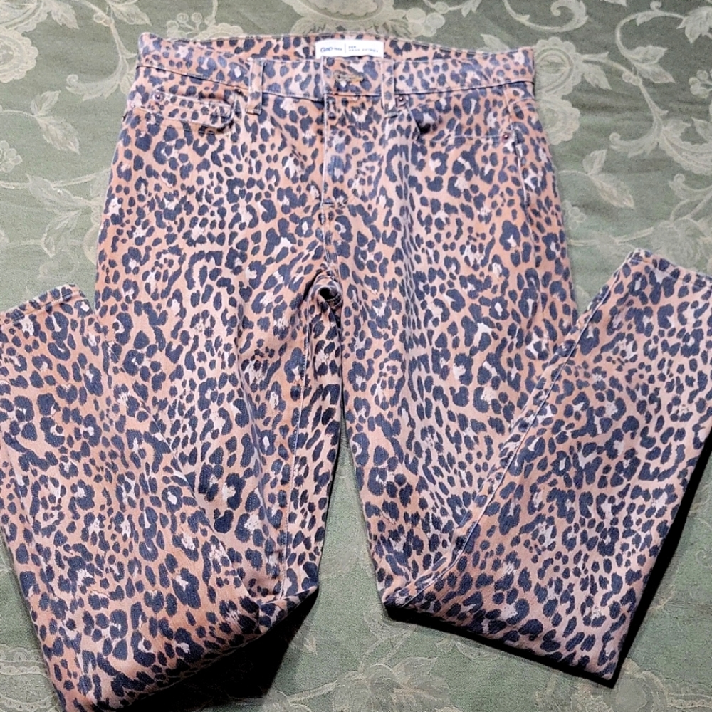 GAP Leopard Print Jeans - Size 28